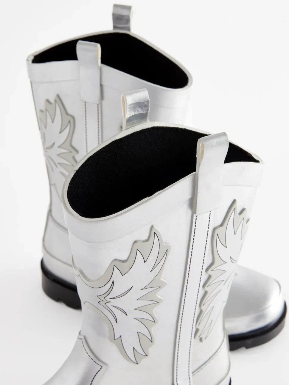 Zilvermetallic - Western regenlaarzen