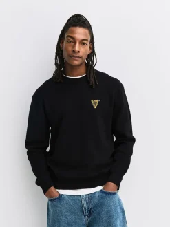 Zwart - 100% Cotton Guinness License Graphic Crew Neck Jumper