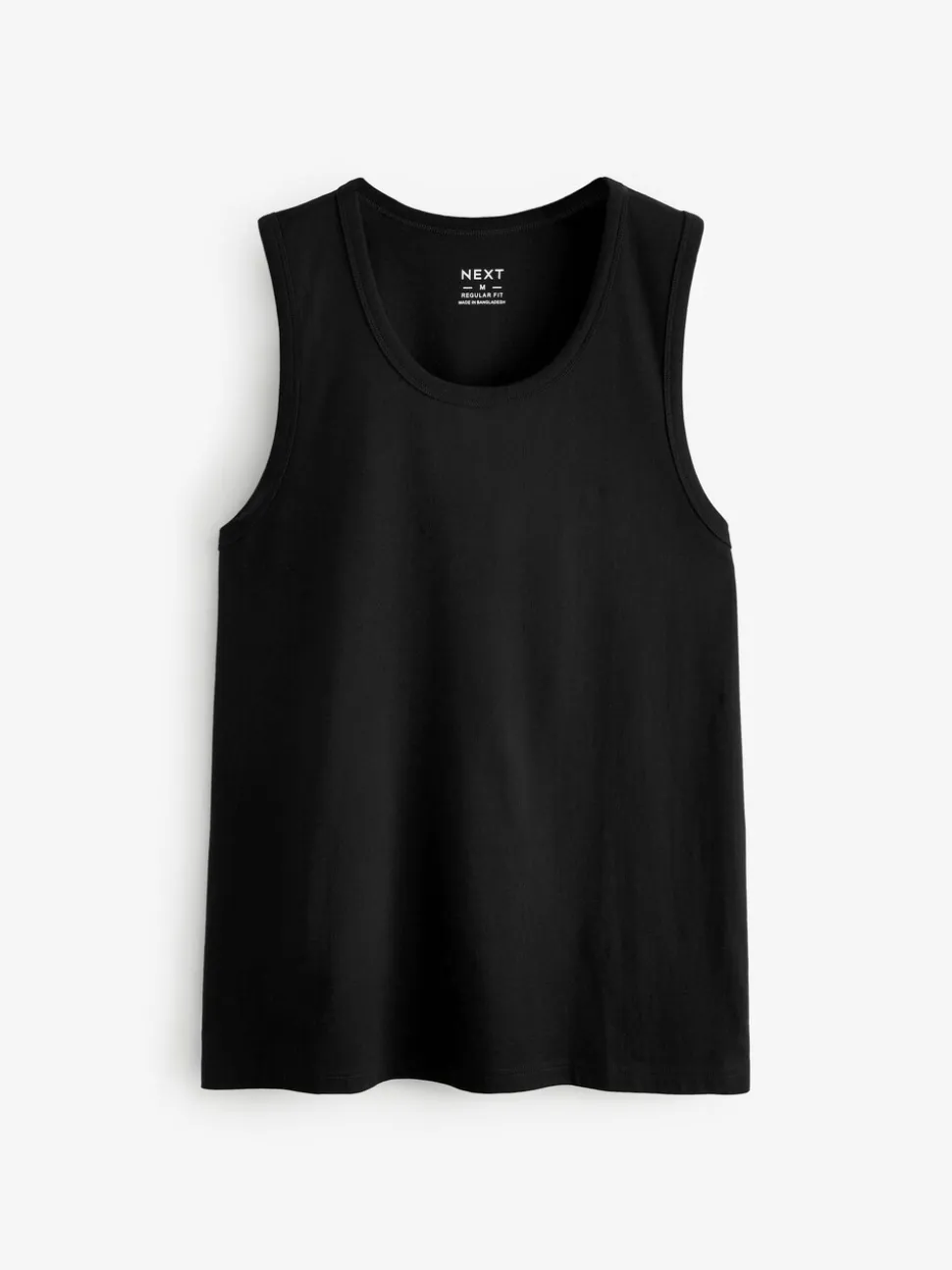 Zwart - 100% Cotton Vests 4 Pack