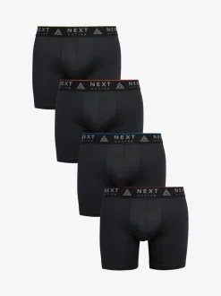 Zwart - 4 Langere sportboxershorts