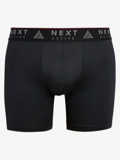 Zwart - 4 Langere sportboxershorts
