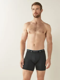 Zwart - 4 Langere sportboxershorts