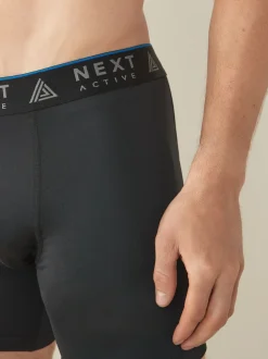 Zwart - 4 Langere sportboxershorts