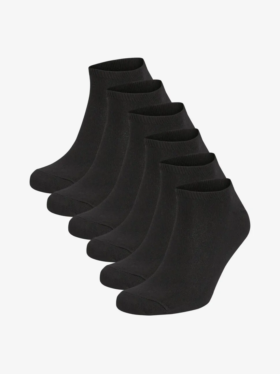 Zwart - 6 paar sneakersokken