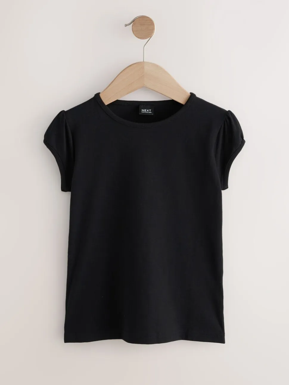 Zwart - 2 -pack T-shirts met pofmouwen (3-16jaar)