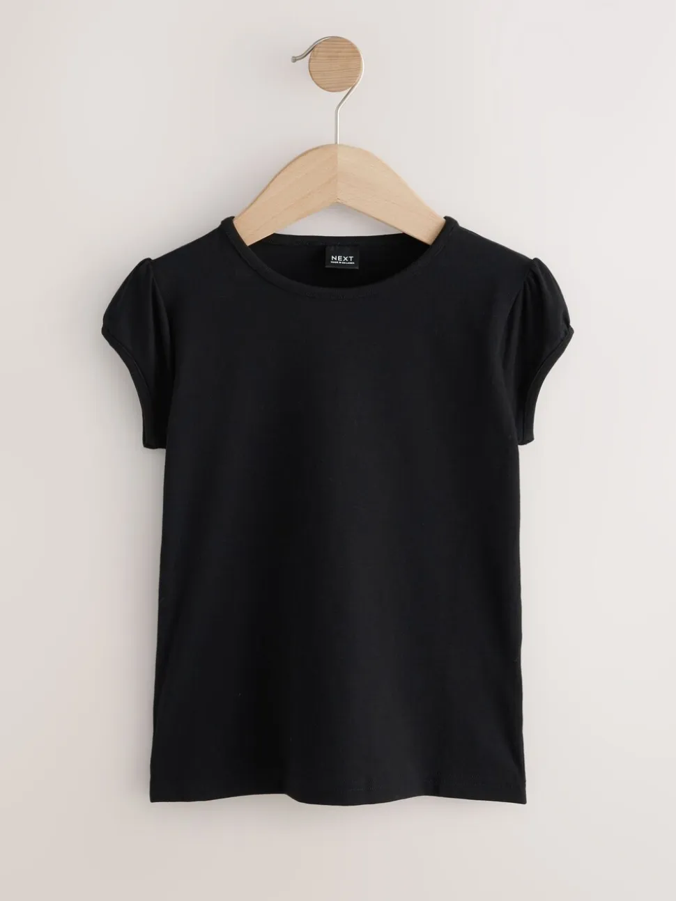Zwart - 2 -pack T-shirts met pofmouwen (3-16jaar)