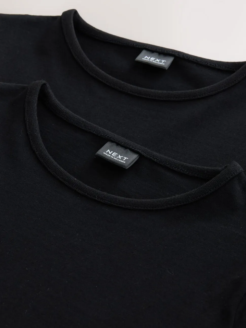Zwart - 2 -pack T-shirts met pofmouwen (3-16jaar)