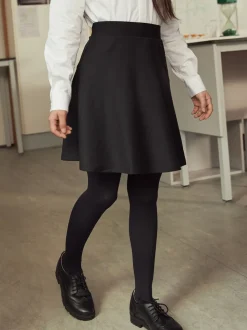 Zwart - 2 Schoolpanty's van 80 denier