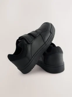 Zwart - 3 schoolschoenen met klittenbandsluiting