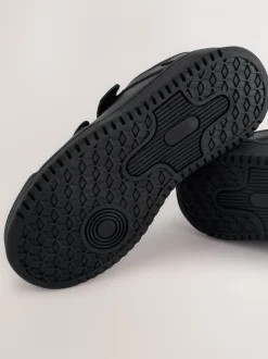 Zwart - 3 schoolschoenen met klittenbandsluiting