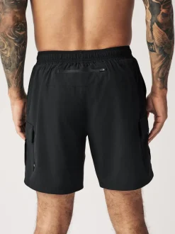 Zwart - Active cargo gym trainingshorts