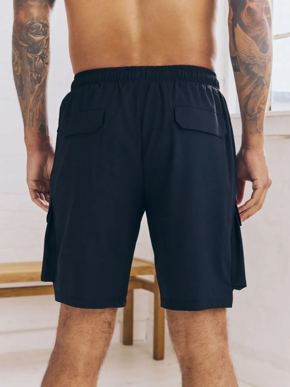Zwart - Active cargo gym trainingshorts