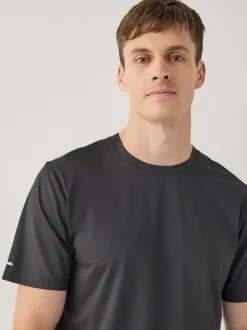 Zwart - Active Gym T-shirt met textuur