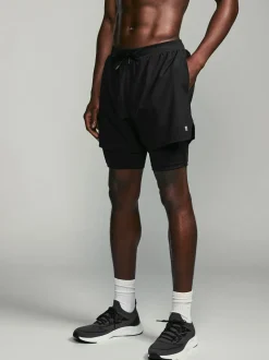 Zwart - Active 2-in-1 shorts
