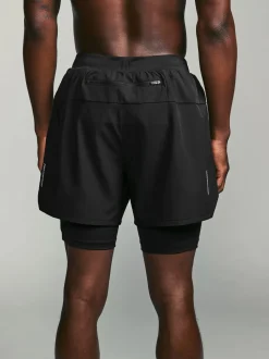 Zwart - Active 2-in-1 shorts