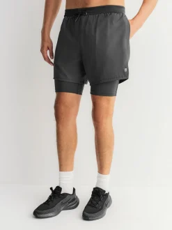 Zwart - Active 2-In-1 Shorts 2 Pack