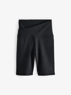Zwart - Active Sports fietsshort met tailleoverslag