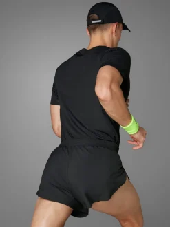 Zwart - adidas Adizero Essentials hardloopshorts met split