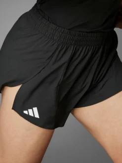Zwart - adidas Adizero Essentials hardloopshorts met split