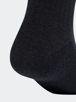 Zwart - Adidas Linear Crew Sokken - Gevoerde Sokken 6 Paar
