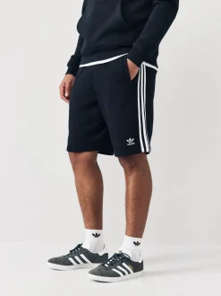 Zwart - adidas Originals Adicolor short met 3 strepen