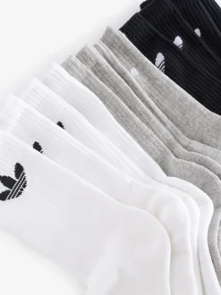 Zwart - adidas Originals verpakking van 6 Trefoil enkelsokken