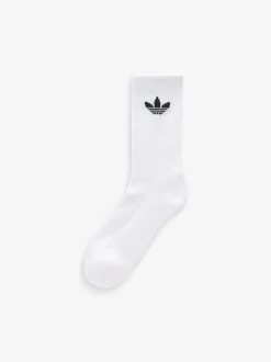 Zwart - adidas Originals verpakking van 6 Trefoil enkelsokken