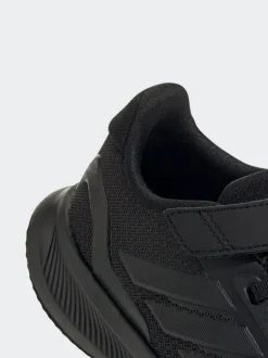 Zwart - adidas Runfalcon 5 kindersneakers met elastische veters