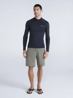 Zwart - Animal Sonny sneldrogend surfhemd met logo voor heren
