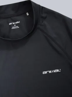 Zwart - Animal Sonny sneldrogend surfhemd met logo voor heren