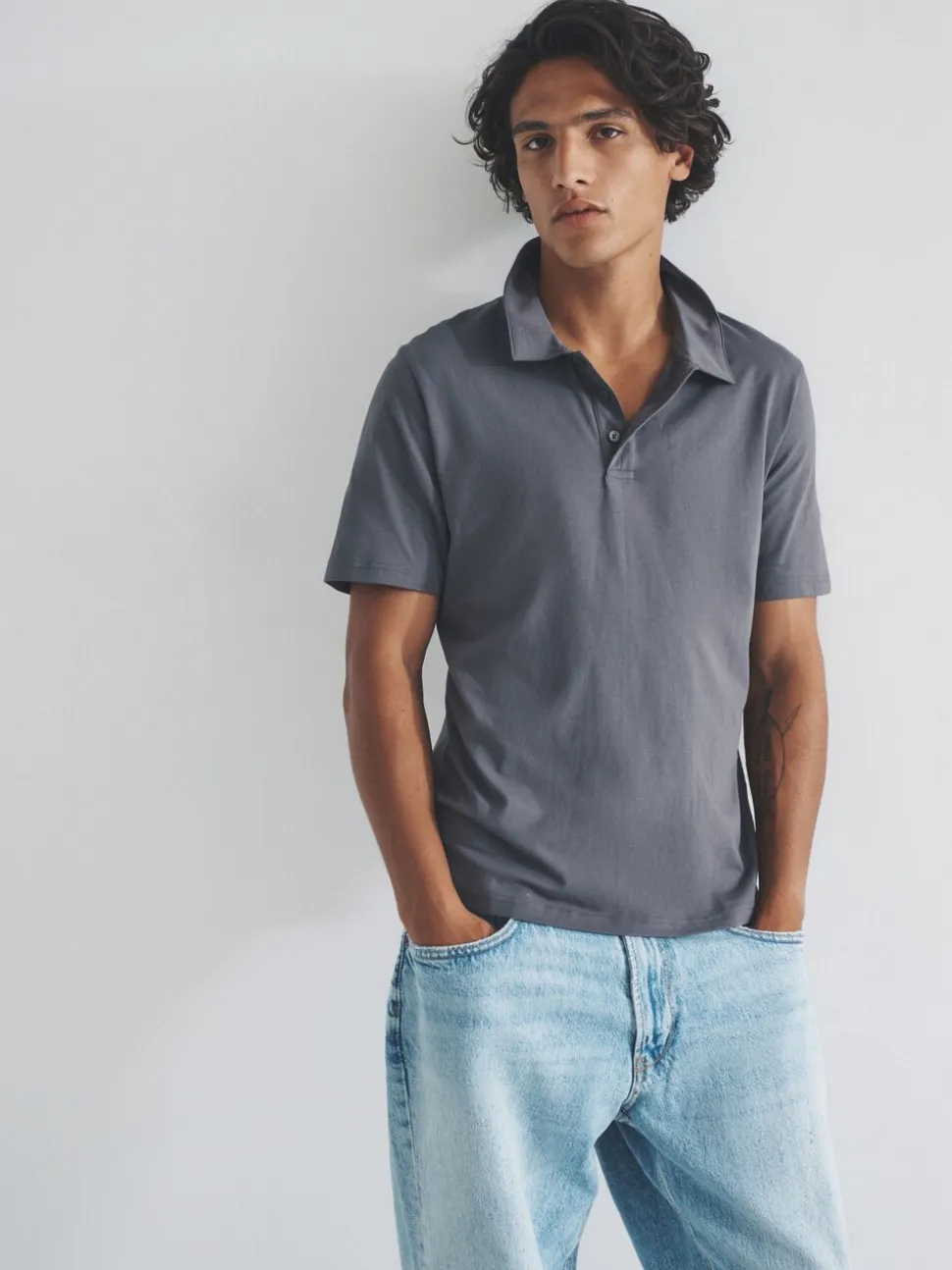 Zwart / antraciet / gemêleerd grijs - The Set 3 Pack Short Sleeve Cotton Jersey Polo Shirts