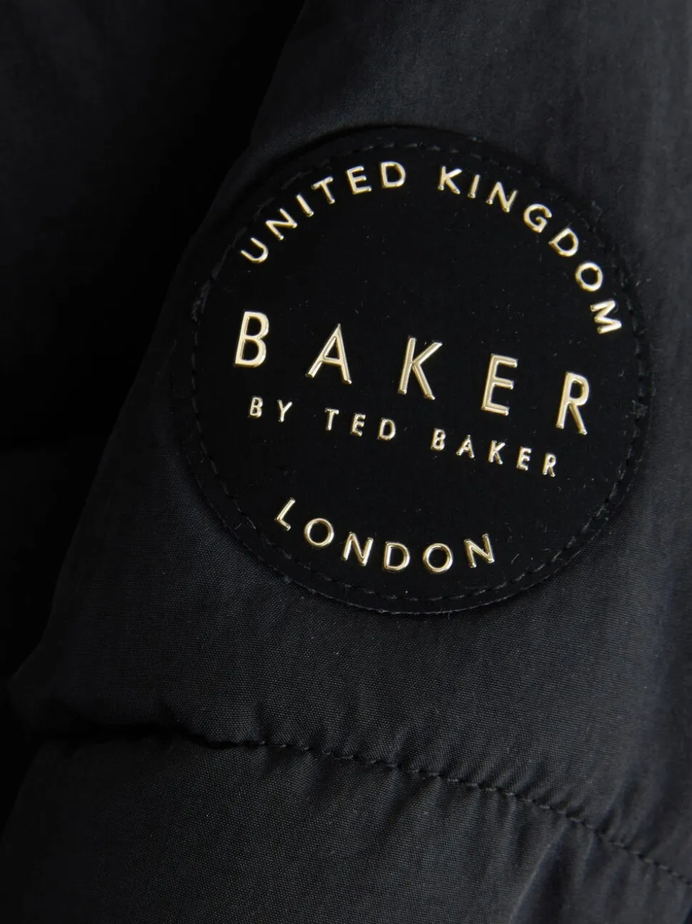 Zwart - Baker by Ted Baker meisjes regenbestendige gewatteerde lange jas