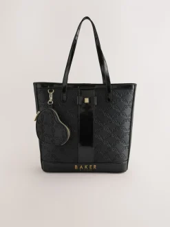 Zwart - Baker by Ted Baker Embossed PU Tote Bag