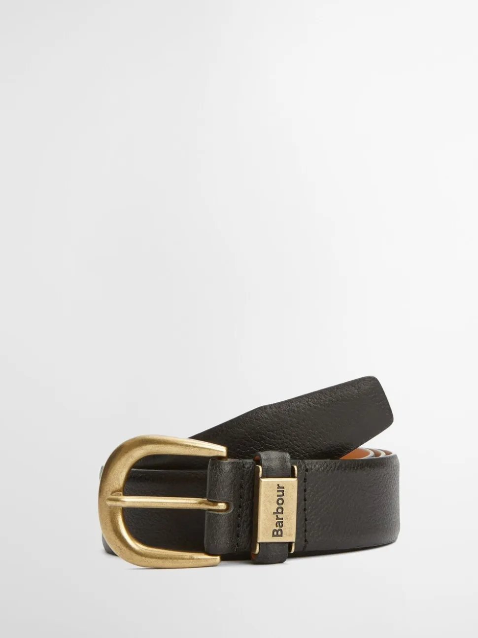 Zwart - Barbour® Clyde leren riem