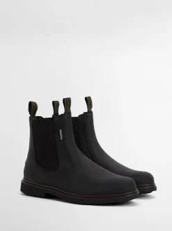 Zwart - Barbour® Hale leren Chelsea laars