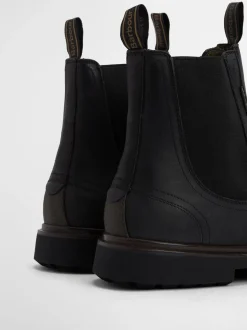 Zwart - Barbour® Hale leren Chelsea laars