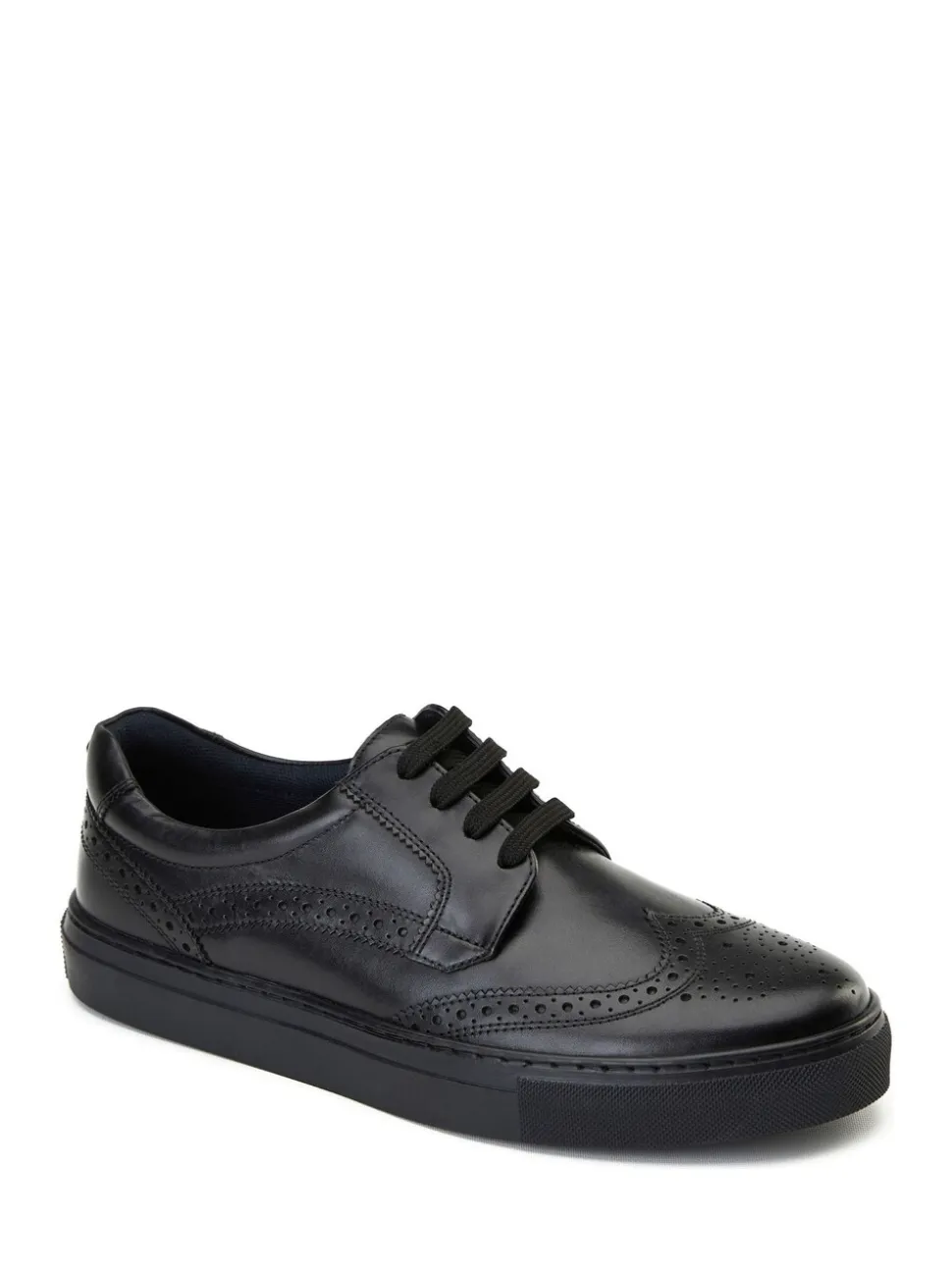 Zwart - Base London Clapton Brogue Trainer