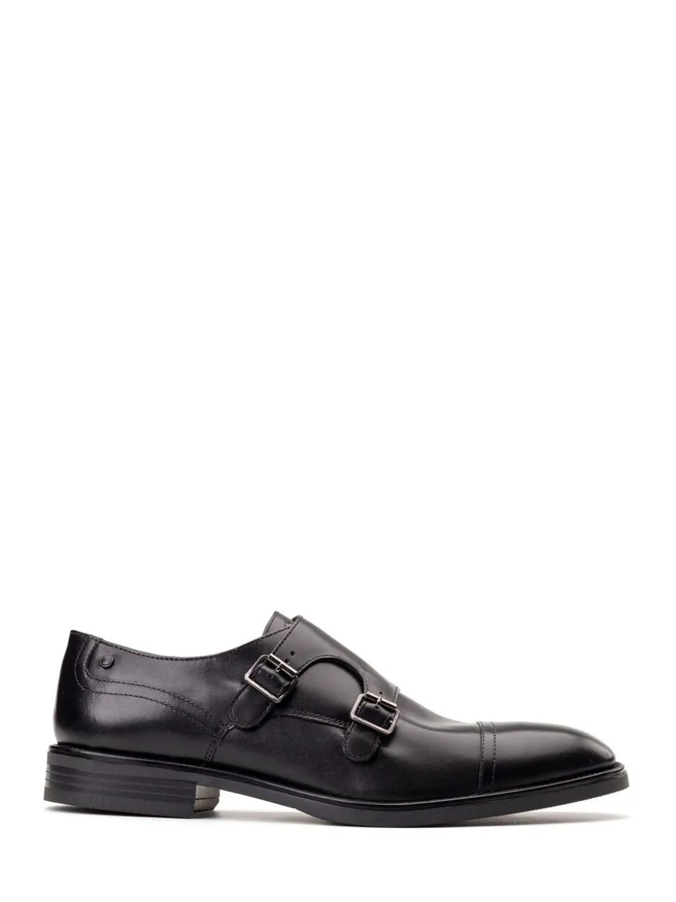 Zwart - Base London Taper Monk Shoe