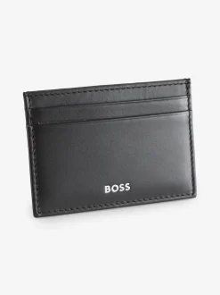Zwart - BOSS Regular Fit Randy Signature Logo Card Holder