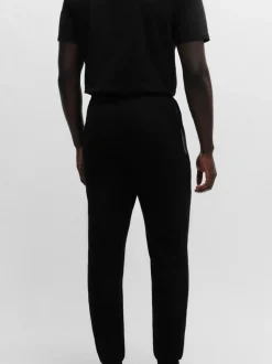 Zwart - BOSS stretchy katoenen Trainingspak