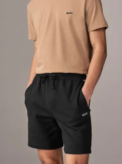 Zwart - BOSS Waffle Shorts