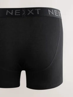 Zwart - Boxershorts van katoenrijk materiaal met A-voorkant
