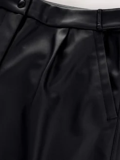 Zwart - Broek met benen van imitatieleer