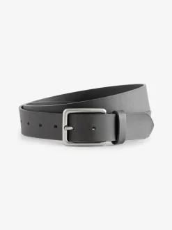 Zwart - Burnished Leather Belt