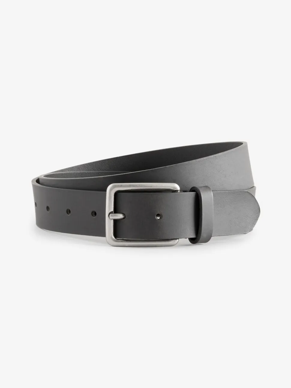 Zwart - Burnished Leather Belt
