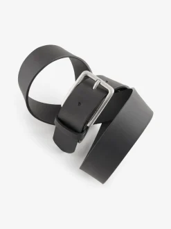 Zwart - Burnished Leather Belt