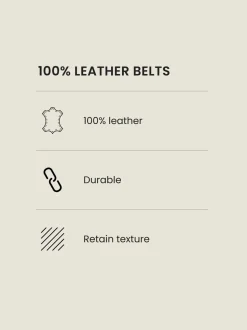 Zwart - Burnished Leather Belt
