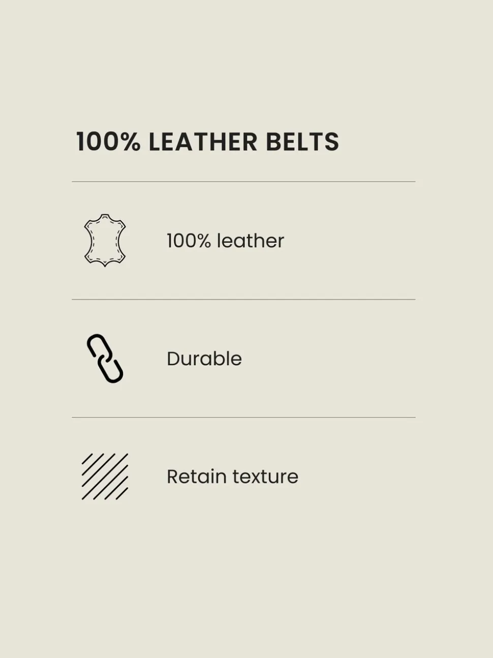 Zwart - Burnished Leather Belt
