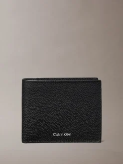 Zwart - Calvin Klein Foil Embossed Logo Bifold Wallet
