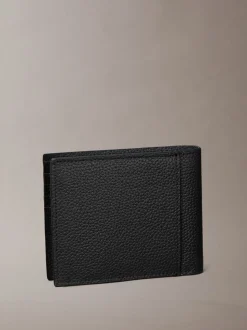 Zwart - Calvin Klein Foil Embossed Logo Bifold Wallet